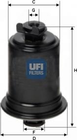 UFI 31.669.00 - Degvielas filtrs autodraugiem.lv