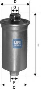 UFI 31.699.00 - Degvielas filtrs autodraugiem.lv