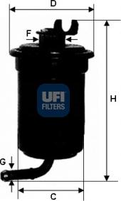 UFI 31.695.00 - Degvielas filtrs autodraugiem.lv
