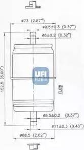 UFI 31.666.00 - Degvielas filtrs autodraugiem.lv