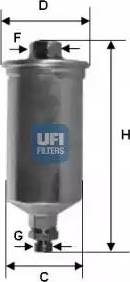 UFI 31.661.00 - Degvielas filtrs autodraugiem.lv