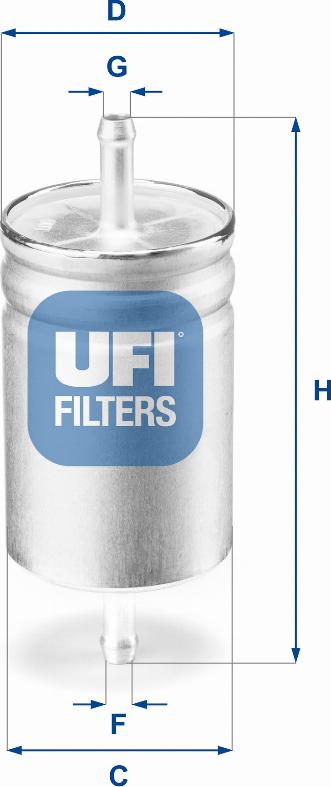 UFI 31.611.00 - Degvielas filtrs autodraugiem.lv