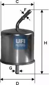 UFI 31.625.00 - Degvielas filtrs autodraugiem.lv