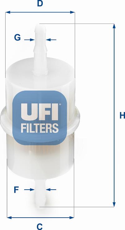 UFI 31.001.00 - Degvielas filtrs autodraugiem.lv