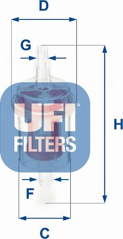 UFI 31.027.00 - Degvielas filtrs autodraugiem.lv