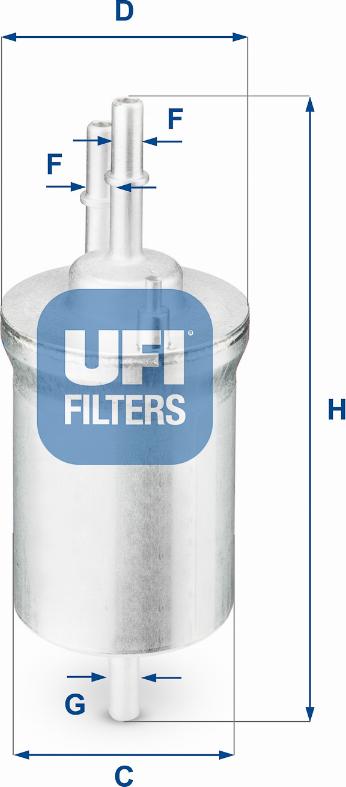 UFI 31.840.00 - Degvielas filtrs autodraugiem.lv