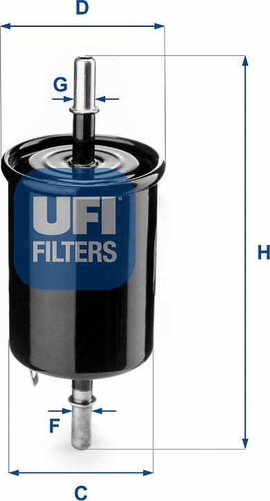 UFI 31.843.00 - Degvielas filtrs autodraugiem.lv