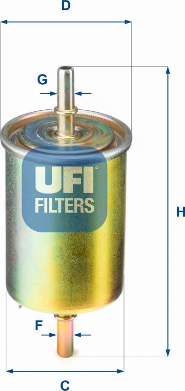 UFI 31.850.00 - Degvielas filtrs autodraugiem.lv