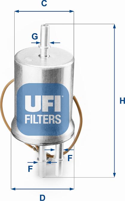 UFI 31.853.00 - Degvielas filtrs autodraugiem.lv