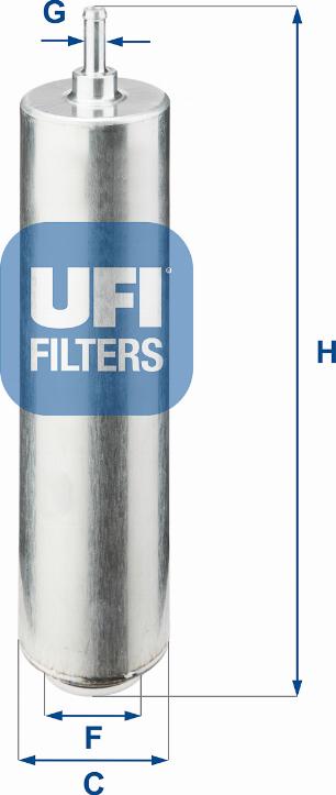 UFI 31.852.00 - Degvielas filtrs autodraugiem.lv