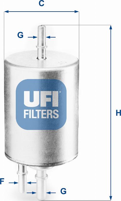 UFI 31.831.00 - Degvielas filtrs autodraugiem.lv
