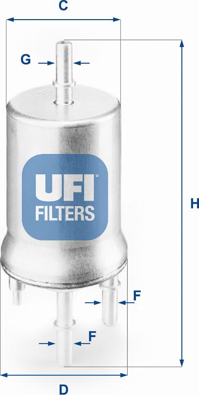 UFI 31.832.00 - Degvielas filtrs autodraugiem.lv