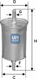 UFI 31.848.00 - Degvielas filtrs autodraugiem.lv