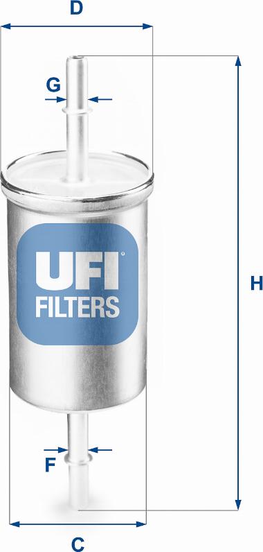UFI 31.769.00 - Degvielas filtrs autodraugiem.lv