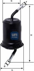 UFI 31.764.00 - Degvielas filtrs autodraugiem.lv