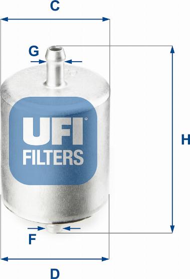 UFI 31.760.00 - Degvielas filtrs autodraugiem.lv