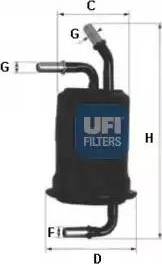 UFI 31.762.00 - Degvielas filtrs autodraugiem.lv
