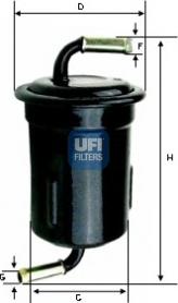 UFI 31.715.00 - Degvielas filtrs autodraugiem.lv