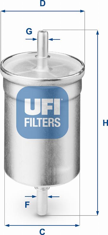 UFI 31.710.00 - Degvielas filtrs autodraugiem.lv