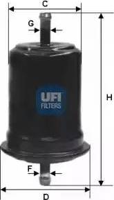 UFI 31.727.00 - Degvielas filtrs autodraugiem.lv