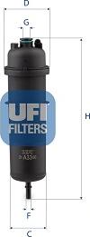 UFI 31.A33.00 - Degvielas filtrs autodraugiem.lv