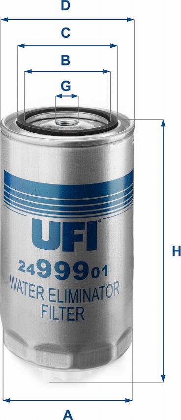 UFI 24.999.01 - Degvielas filtrs autodraugiem.lv