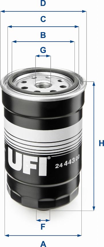 UFI 24.443.00 - Degvielas filtrs autodraugiem.lv