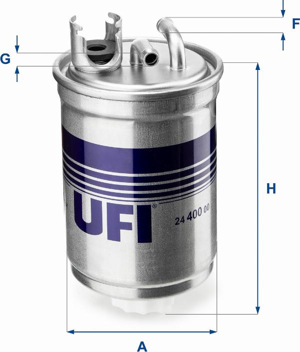 UFI 24.400.00 - Degvielas filtrs autodraugiem.lv