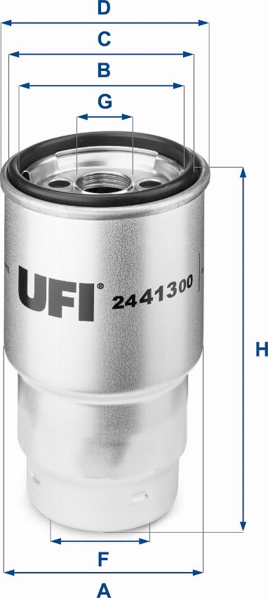 UFI 24.413.00 - Degvielas filtrs autodraugiem.lv