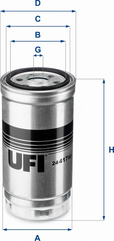 UFI 24.417.00 - Degvielas filtrs autodraugiem.lv