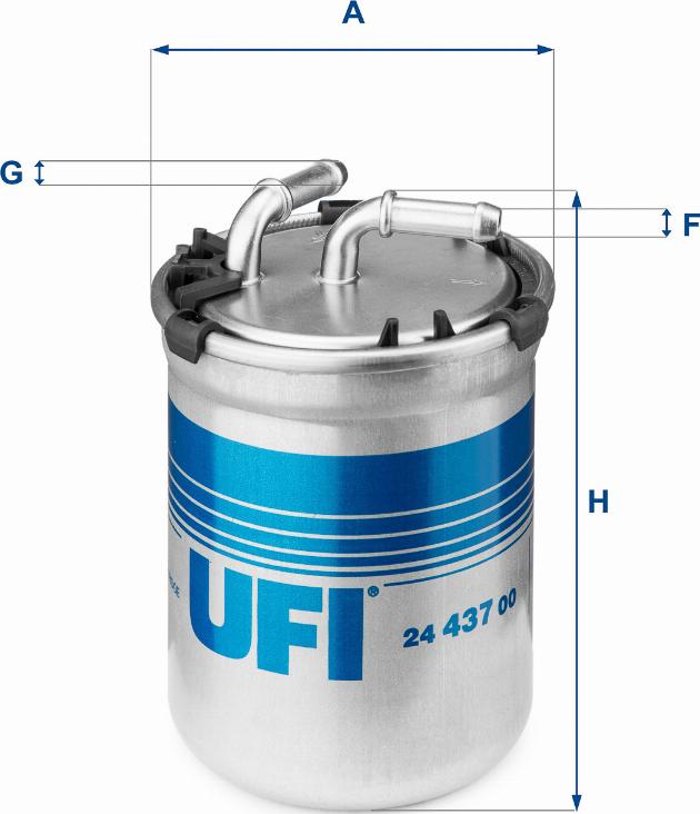 UFI 24.437.00 - Degvielas filtrs autodraugiem.lv