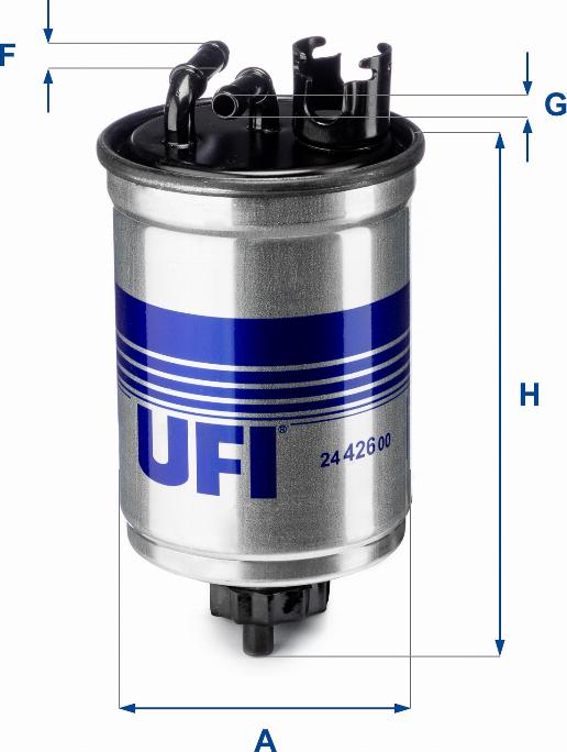 UFI 24.426.00 - Degvielas filtrs autodraugiem.lv