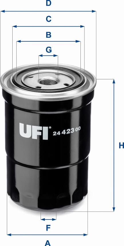 UFI 24.423.00 - Degvielas filtrs autodraugiem.lv