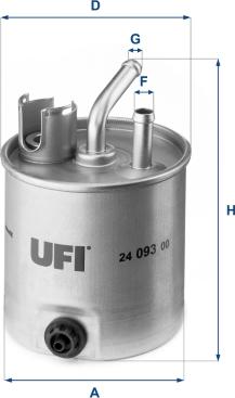 UFI 24.093.00 - Degvielas filtrs autodraugiem.lv