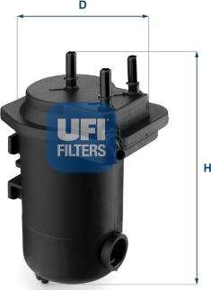 UFI 24.051.00 - Degvielas filtrs autodraugiem.lv