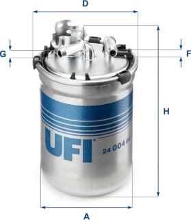 UFI 24.004.00 - Degvielas filtrs autodraugiem.lv