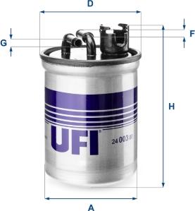 UFI 24.003.00 - Degvielas filtrs autodraugiem.lv
