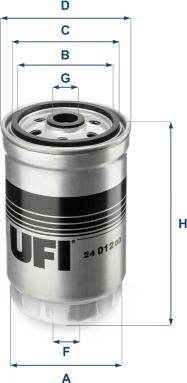 UFI 24.012.00 - Degvielas filtrs autodraugiem.lv