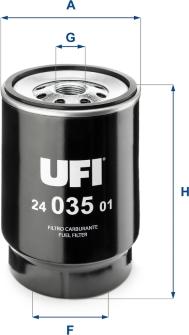 UFI 24.035.01 - Degvielas filtrs autodraugiem.lv