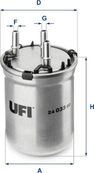 UFI 24.033.00 - Degvielas filtrs autodraugiem.lv