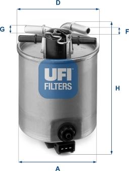 UFI 24.025.01 - Degvielas filtrs autodraugiem.lv