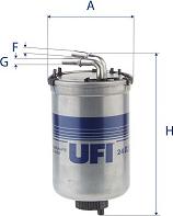UFI 24.022.00 - Degvielas filtrs autodraugiem.lv