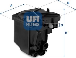 UFI 24.027.00 - Degvielas filtrs autodraugiem.lv