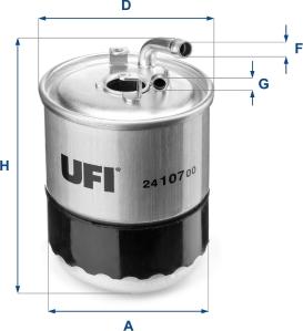 UFI 24.107.00 - Degvielas filtrs autodraugiem.lv