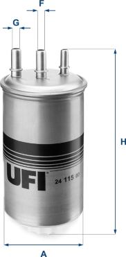 UFI 24.115.00 - Degvielas filtrs autodraugiem.lv