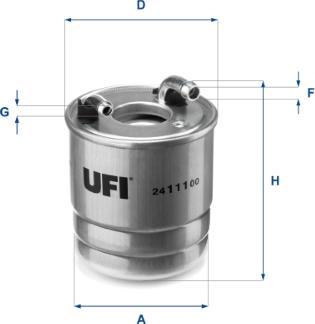 UFI 24.111.00 - Degvielas filtrs autodraugiem.lv