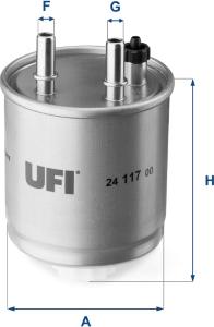 UFI 24.117.00 - Degvielas filtrs autodraugiem.lv