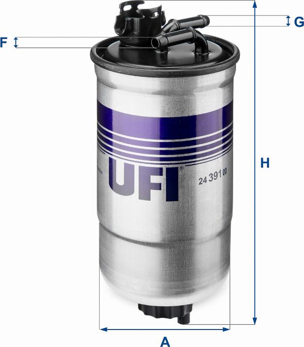 UFI 24.391.00 - Degvielas filtrs autodraugiem.lv