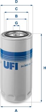 UFI 24.349.00 - Degvielas filtrs autodraugiem.lv