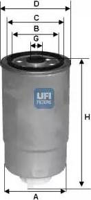UFI 24.351.02 - Degvielas filtrs autodraugiem.lv
